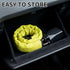 Car Steering Wheel Lock, Seat Belt Lock, Anti-Theft Device, Max 17 Inch Length, Small and Light-Weight, Multi-Functional, Fit Most Vehicle, SUV, Golf Cart Security(yellow)