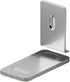 Ultra-Thin Magnetic Door Stopper – Self-Adhesive, Anti-Collision, Windproof, One-Push Locking, Discreet Design for Glass Doors (Steel Gray)