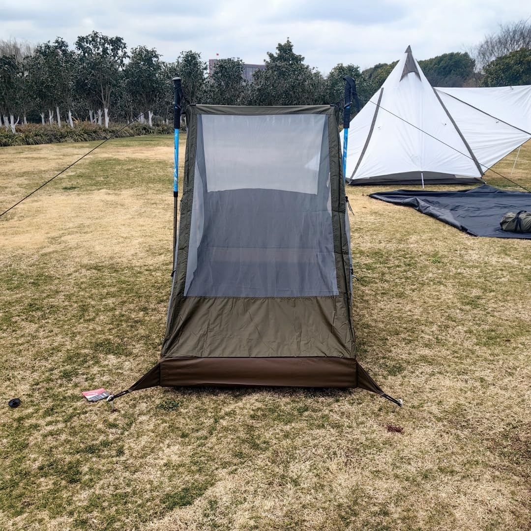 Lightweight Solo Camping Tent for Backpacking, Hiking, Fishing and Outdoor Adventures (Green)