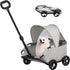 4-Wheel Dog Stroller with Sunshade Cover Collapsible Mesh Canopy Portable Pet Carrier for Outdoor Travel Shopping Walking Suitable for Small Dogs and Cats(Gray)