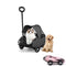 4-Wheel Dog Stroller with Sunshade Cover Collapsible Mesh Canopy Portable Pet Carrier for Outdoor Travel Shopping Walking Suitable for Small Dogs and Cats(black)