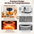 360° Panoramic Air Fryer for Effortless, Visible Healthy Cooking at Home (white)