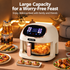 360° Panoramic Air Fryer for Effortless, Visible Healthy Cooking at Home (white)