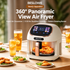 360° Panoramic Air Fryer for Effortless, Visible Healthy Cooking at Home (white)