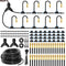 200Ft 1/4" Drip Irrigation System,Garden Irrigation Kit with 32pcs Adjustable Copper Nozzles,Automatic Atomizing Watering System for Outdoor Plants,Raised Bed,Yard,Potted Plant,Lawn