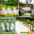 200Ft 1/4" Drip Irrigation System,Garden Irrigation Kit with 32pcs Adjustable Copper Nozzles,Automatic Atomizing Watering System for Outdoor Plants,Raised Bed,Yard,Potted Plant,Lawn