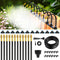 50Ft 1/4" Drip Irrigation System,Garden Irrigation Kit with 12pcs 360° Adjustable Copper Nozzles,Automatic Watering System for Outdoor,Raised Bed,Potted Plant,Greenhouse Accessories for Yard