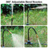 50Ft 1/4" Drip Irrigation System,Garden Irrigation Kit with 12pcs 360° Adjustable Copper Nozzles,Automatic Watering System for Outdoor,Raised Bed,Potted Plant,Greenhouse Accessories for Yard
