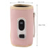 USB Baby Bottle Warmer – Portable Digital Milk Heater with 5-Temperature Settings, Rechargeable and Waterproof for Travel and Home Use (Pink)