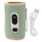 USB Baby Bottle Warmer – Portable Digital Milk Heater with 5-Temperature Settings, Rechargeable and Waterproof for Travel and Home Use (Green)