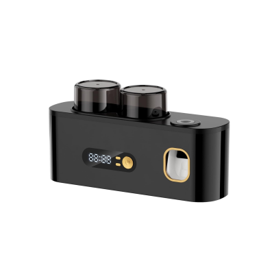 UV Toothbrush Holder with Disinfection & Toothpaste Dispenser – Wall-Mounted Bathroom Organizer with LED Display and 2 Cups