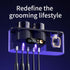 UV Toothbrush Holder with Disinfection & Toothpaste Dispenser – Wall-Mounted Bathroom Organizer with LED Display and 2 Cups
