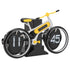 Modern Bicycle Flip Clock – Creative Mechanical Desk Timepiece with Dual Rotating Wheels, Retro Design for Home Office Decor, Compact Size (Yellow)