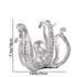 Multi-Functional Octopus Sculpture – Decorative Resin Cup Holder & Jewelry Organizer, Unique Home Accent for Living Room, Office, or Desk (Silver)