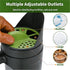 Handheld Garden Seed & Salt Spreader – 80oz Capacity, Adjustable Outlet, Ergonomic Handle for Fertilizer, Grass Seeds, Ice Melt Use (Green)