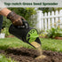 Handheld Garden Seed & Salt Spreader – 80oz Capacity, Adjustable Outlet, Ergonomic Handle for Fertilizer, Grass Seeds, Ice Melt Use (Green)
