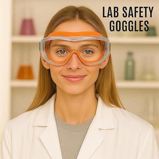 Anti-Fog Safety Goggles, Outdoor Wind & Dust Protection, Clear Vision Lab & Work Goggles for Aussies(blue)
