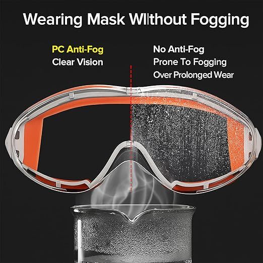 Anti-Fog Safety Goggles, Outdoor Wind & Dust Protection, Clear Vision Lab & Work Goggles for Aussies(blue)