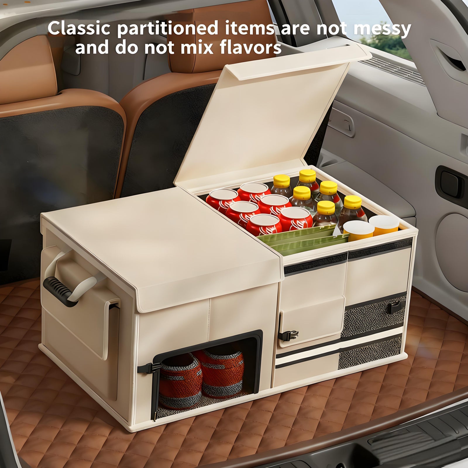 Foldable Car Trunk Organiser, 30L/60L Large Capacity Storage Box for Auto Boot, Multi-functional Cargo Container