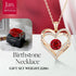 Forever Love Heart Birthstone Necklace: 925 Sterling Silver Personalized Jewelry for Mom, Wife, Friend with 12 Month Stone Options（red diamond,January）