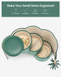 Green Travel Jewelry Case: 3-Layer PU Cylinder Organizer for Necklaces, Earrings, Gifts for Travelers & Jewelry Lovers
