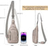 Grey Faux Leather Sling Bag: Unisex, Spacious, Reversible Crossbody for Aussies
