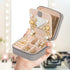 Grey Travel Jewelry Box with Mirror: Chic, Organised Storage for Rings, Necklaces & Earrings, Ideal for Aussies