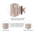 Grey Travel Jewelry Case: 3-Layer PU Cylinder Organizer for Necklaces, Earrings, Gifts for Travelers & Jewelry Lovers