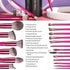 Hot red Professional Makeup Brush Set (18-Piece): Cruelty-Free, Versatile for Foundation, Blush & Eyeshadow, Ideal for Aussies