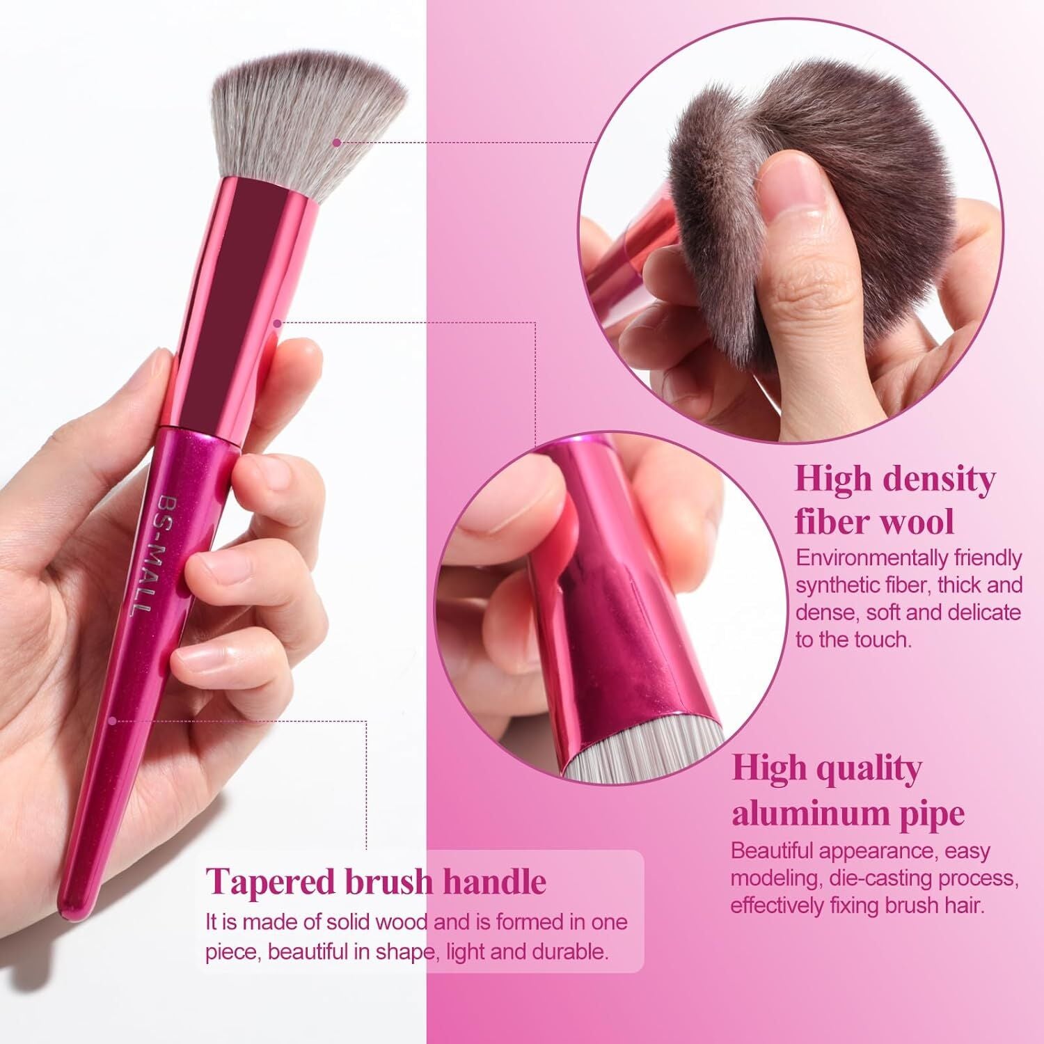 Hot red Professional Makeup Brush Set (18-Piece): Cruelty-Free, Versatile for Foundation, Blush & Eyeshadow, Ideal for Aussies