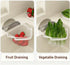 Kitchen Sink Filter Rack with 100 12cm*15cm Mesh Bags, Foldable Food Waste Strainer, Multi-functional Drain Basket（yellow）
