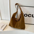 Leather Hobo Bags for Women Brown Purses Suede Purse Slouchy Tote Bag Suede Tote Bag Fall Winter Purses Handbag