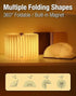 Christmas giftsRechargeable LED Book Night Light: Creative Folding Wooden Lamp with Magnetic Design for Bedrooms & Gifting(Walnut Black,M)