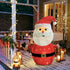 Lighted Christmas Santa Claus Decoration Lantern, 45 LED Collapsible Pop-Up Ornament with 8 Light Modes & Timer, Indoor Outdoor Holiday Décor