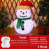 Lighted Christmas Snowman Decoration Lantern, 45 LED Collapsible Pop-Up Ornament with 8 Light Modes & Timer, Indoor Outdoor Holiday Décor