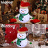 Lighted Christmas Snowman Decoration Lantern, 45 LED Collapsible Pop-Up Ornament with 8 Light Modes & Timer, Indoor Outdoor Holiday Décor
