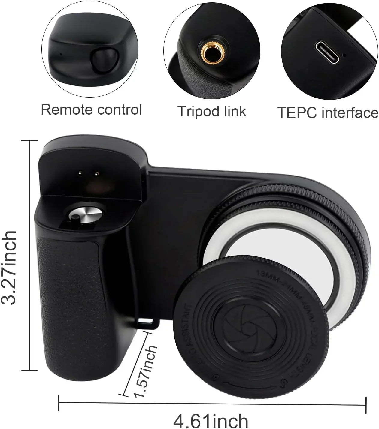Magnetic Phone Camera Grip with Fill Light & Remote: Stable Shooting Holder for iPhone/Android – Ideal for Vlog, Selfie & Photography