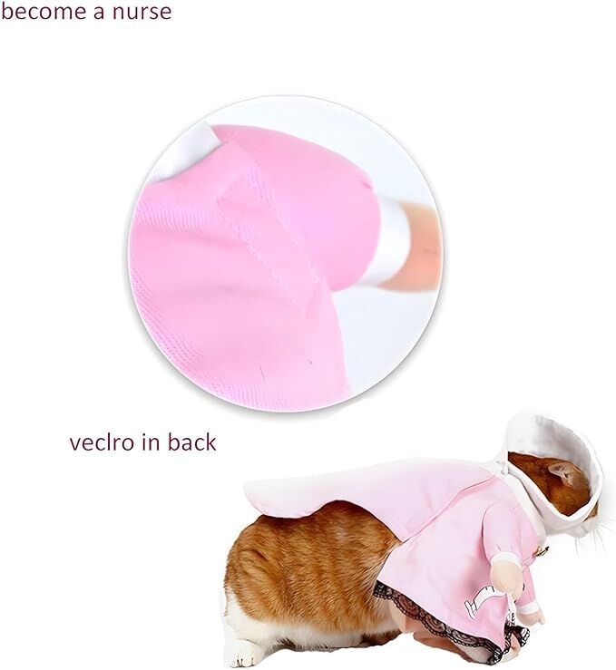 Dog Costume Clothes Halloween Cat Costumes Small Animal Funny Pets Clothing for Doggy Kitty Rabbits Piggy, Nurse