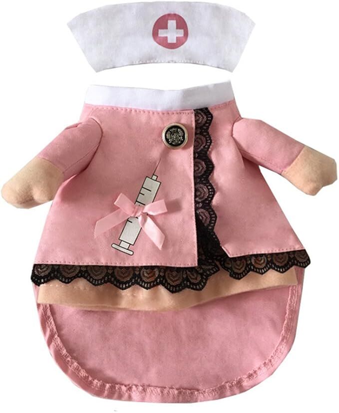 Dog Costume Clothes Halloween Cat Costumes Small Animal Funny Pets Clothing for Doggy Kitty Rabbits Piggy, Nurse