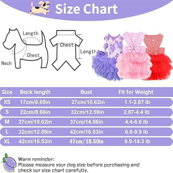Fall Dog Dresses for Small Dogs Girl 3 Pack Summer Puppy Clothes Outfit Apparel Female Cute Cat Skirt