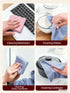 Christmas gift 50-Piece 25x25cm Polycotton Cleaning Cloth Roll, Reusable Dual-Use Dish & Surface Wipes for Home & Kitchen（blue）
