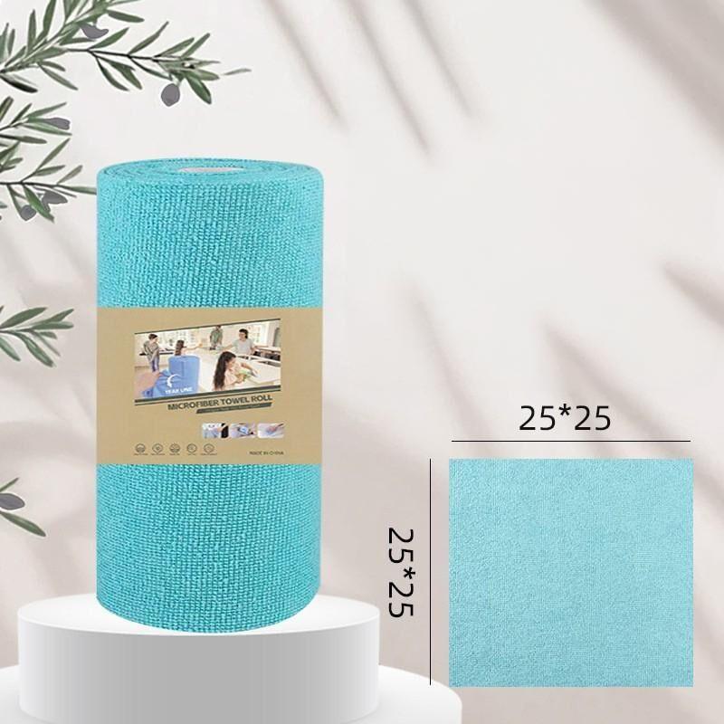 Christmas gift 50-Piece 25x25cm Polycotton Cleaning Cloth Roll, Reusable Dual-Use Dish & Surface Wipes for Home & Kitchen（grey）