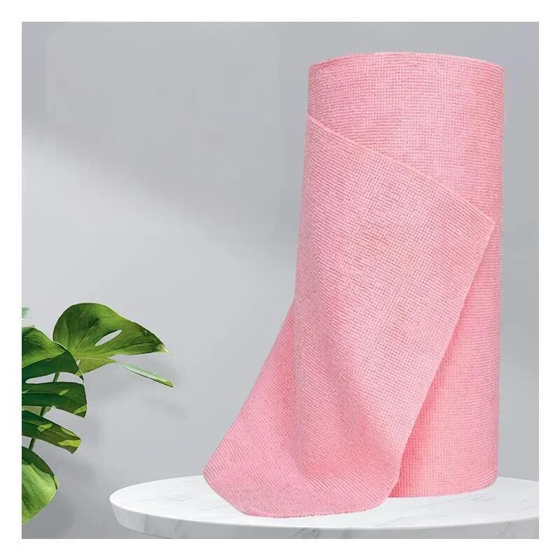 Christmas gift 50-Piece 25x25cm Polycotton Cleaning Cloth Roll, Reusable Dual-Use Dish & Surface Wipes for Home & Kitchen（orange）