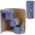 Purple Travel Jewelry Case: 3-Layer PU Cylinder Organizer for Necklaces, Earrings, Gifts for Travelers & Jewelry Lovers