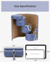 Purple Travel Jewelry Case: 3-Layer PU Cylinder Organizer for Necklaces, Earrings, Gifts for Travelers & Jewelry Lovers