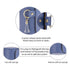Purple Travel Jewelry Case: 3-Layer PU Cylinder Organizer for Necklaces, Earrings, Gifts for Travelers & Jewelry Lovers