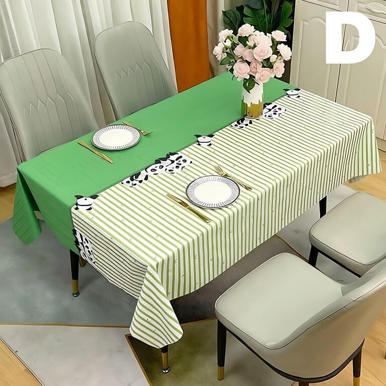 Waterproof Oilproof Washable Heat-Resistant PVC Tablecloth - 5 Patterns & Sizes for Home, Restaurant & Picnic Dining（A,138*138）