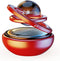 Red Solar-Powered Rotating Car Air Freshener: Space-Themed Dashboard Decor with Ocean Scent & 16 Cologne Pads