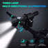 Rotatable Aluminium Alloy Bike Flashlight: USB Rechargeable, 500m Range, 170g with Mount, Perfect for Aussie Night Riders