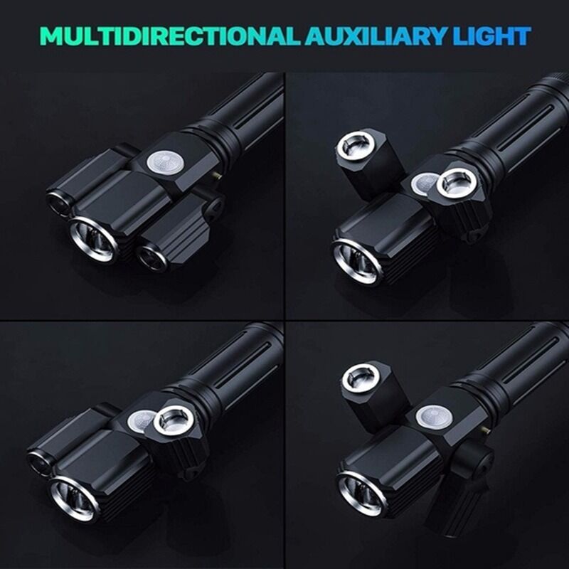 Rotatable Aluminium Alloy Bike Flashlight: USB Rechargeable, 500m Range, 170g with Mount, Perfect for Aussie Night Riders